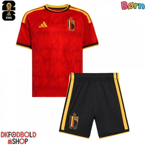 Belgien Timothy Castagne #21 Hjemmebanesæt Børn VM 2026 Kort ærmer (+ korte bukser)